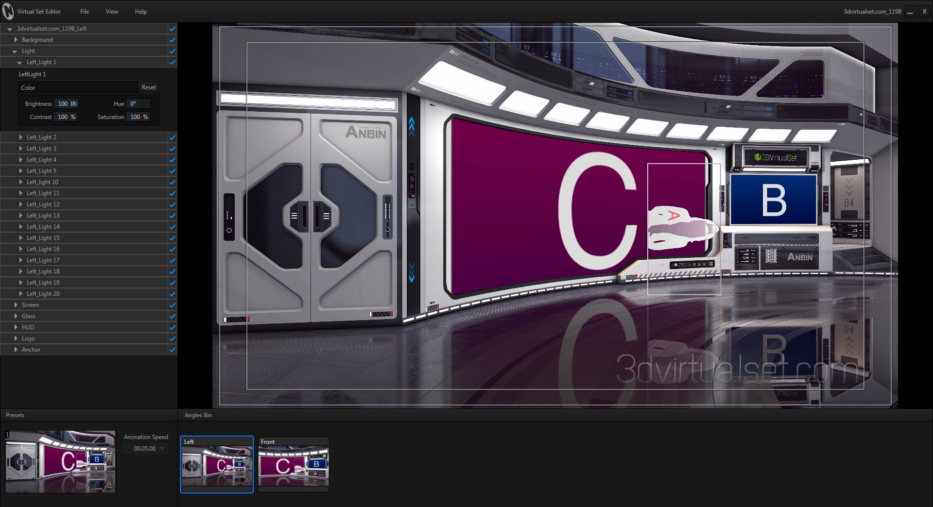 Virtual Set 119B for NewTek TriCaster Virtual Set Editor Templates